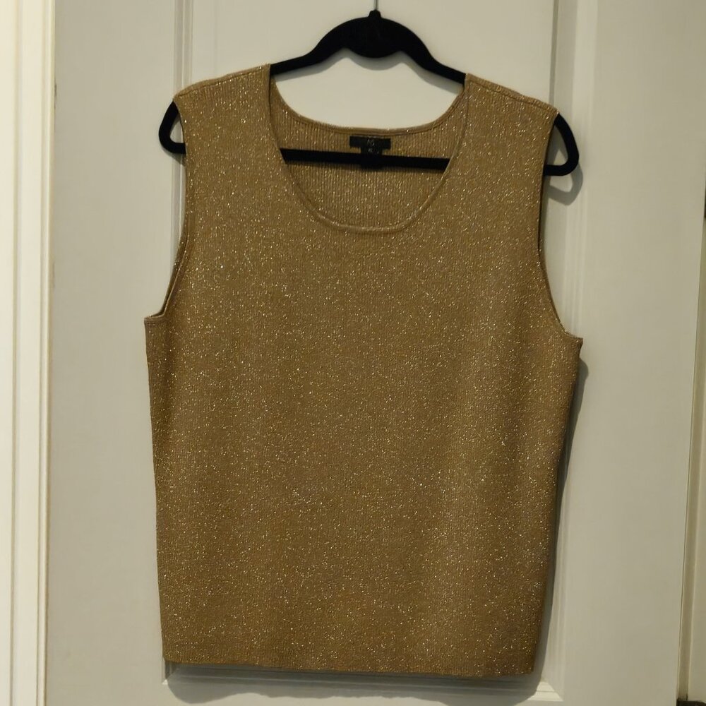 Stunning gold shimmery tank by ioS, XL